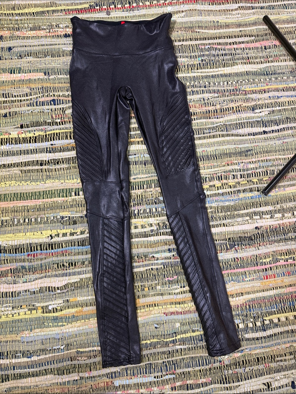 SPANX Black High-Rise Shaping Leggings with Branded Waist Tag